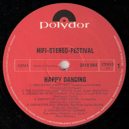 Various - Hifi-Stereo Festival - Happy Dancing (LP) Vinyl LP Vinyl Zeer Goed / Hoesje Goed "VINYLSINGLES.NL"