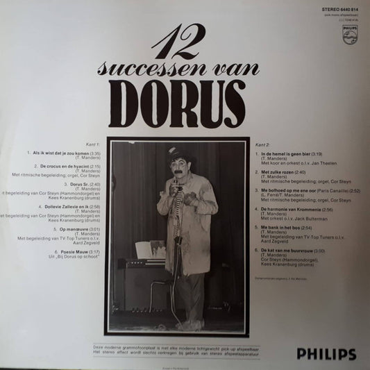 Dorus - 12 Successen Van Dorus (LP) Vinyl LP Vinyl Zeer Goed / Hoesje Goed "VINYLSINGLES.NL"