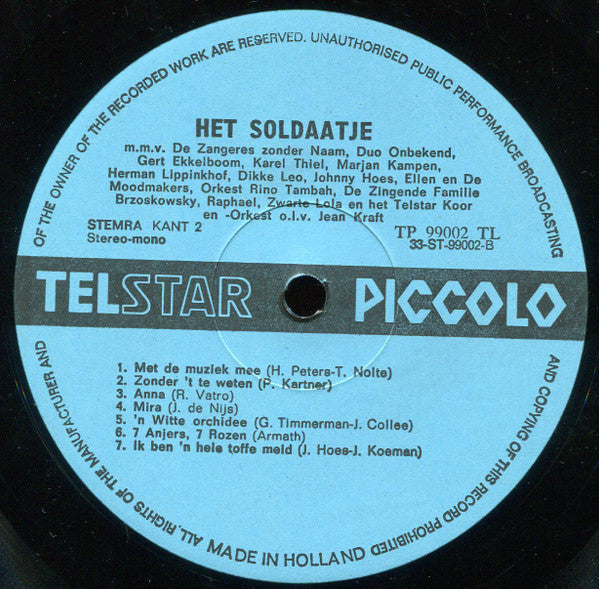 Various - Het Soldaatje En Nog Meer Hollandse Hits (LP) 52189