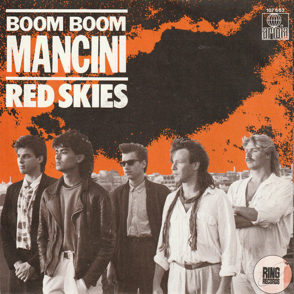 Boom Boom Mancini - Red Skies Vinyl Singles Vinyl Very Good (VG) <br> Hoes Good Plus (G+)