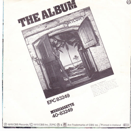 Sailor - Stay The Night Vinyl Singles Vinyl Zeer Goed / Hoesje Goed "VINYLSINGLES.NL"