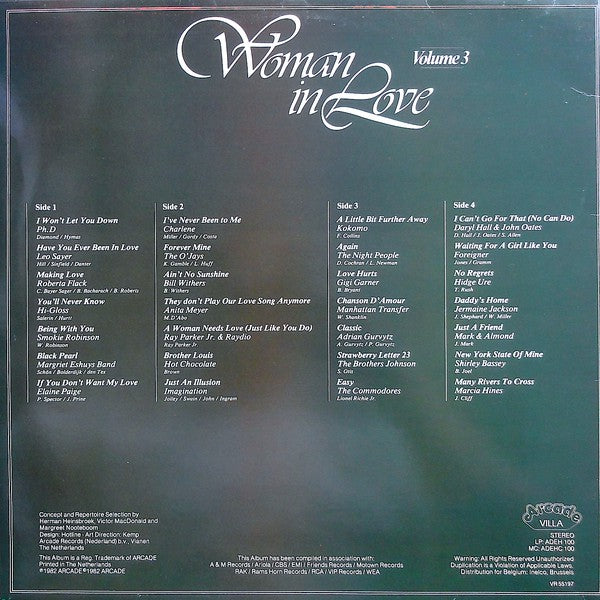 Various - Woman In Love Volume 3 (LP) Vinyl LP Dubbel Vinyl Very Good (VG) <br> Hoes Good Plus (G+)