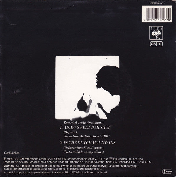 Nits - Adieu Sweet Bahnhof Vinyl Singles Vinyl Very Good (VG) <br> Hoes Good Plus (G+)