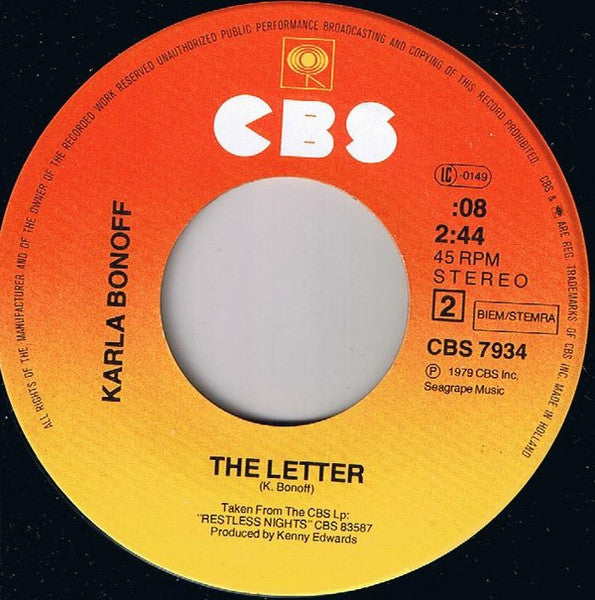 Karla Bonoff - When You Walk In The Room Vinyl Singles Vinyl Goed / Hoes Generic