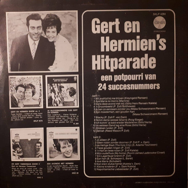 Gert En Hermien - Gert En Hermien's Hitparade (LP) Vinyl LP Vinyl Very Good (VG) <br> Hoes Good Plus (G+)