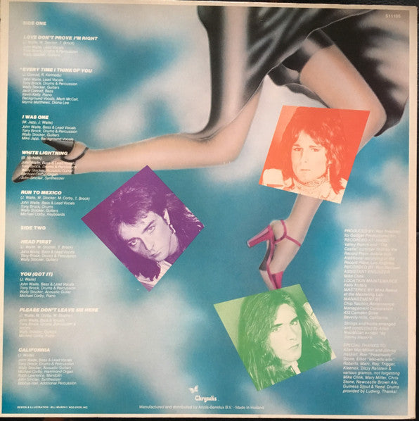 Babys - Head First (LP) Vinyl LP Vinyl Very Good (VG) <br> Hoes Good Plus (G+)