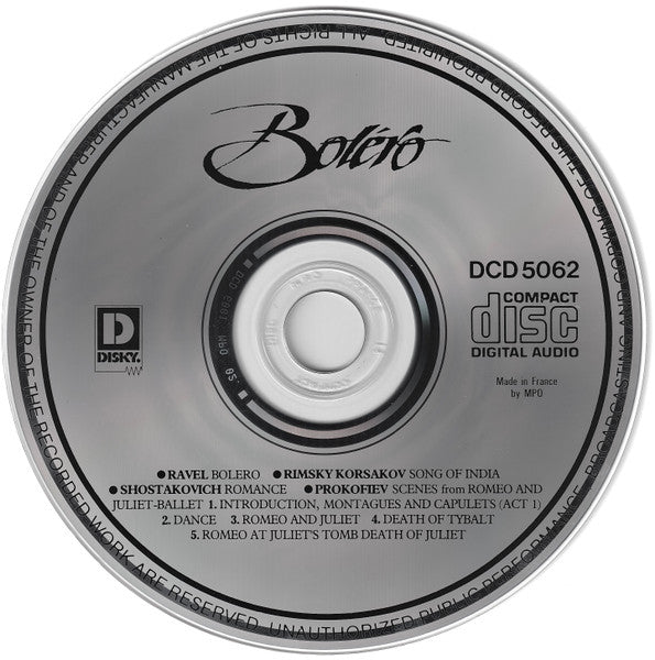 London Symphony Orchestra Conducted By Yan Pascal Tortelier - Bolero (CD) Compact Disc Goede Staat