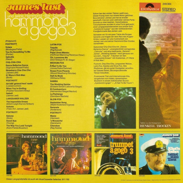 James Last Und Seine Hammond-Combo - Hammond A GoGo * (LP) Vinyl LP Vinyl Very Good (VG) <br> Hoes Good Plus (G+)