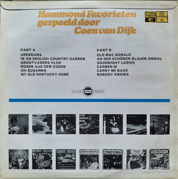 Coen van Dijk - Hammond Favorieten (LP) Vinyl LP Vinyl Very Good (VG) <br> Hoes Good Plus (G+)