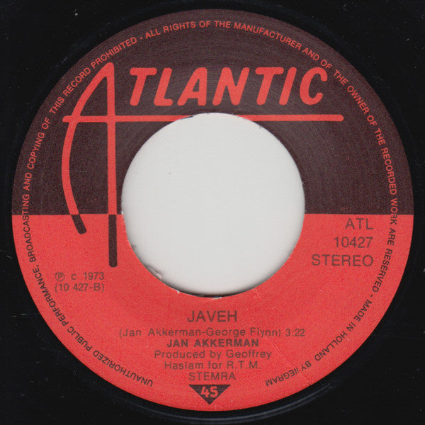 Jan Akkerman - House Of The King Vinyl Singles Vinyl Very Good (VG) <br> Hoes Good Plus (G+)