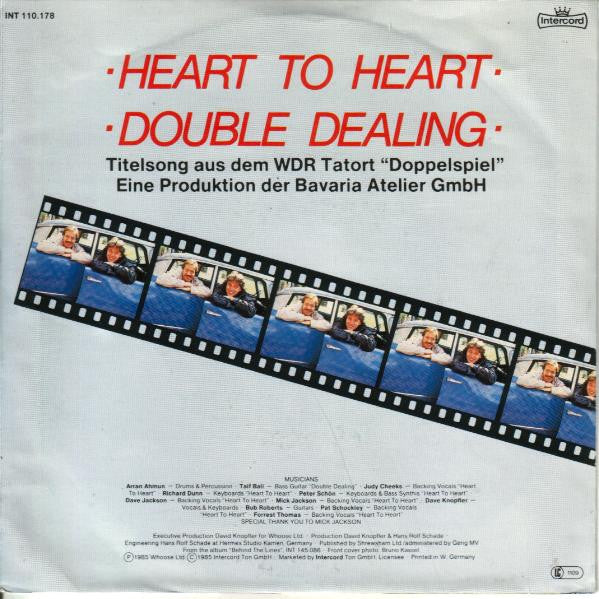 David Knopfler - Heart To Heart Vinyl Singles Vinyl Very Good (VG) <br> Hoes Good Plus (G+)