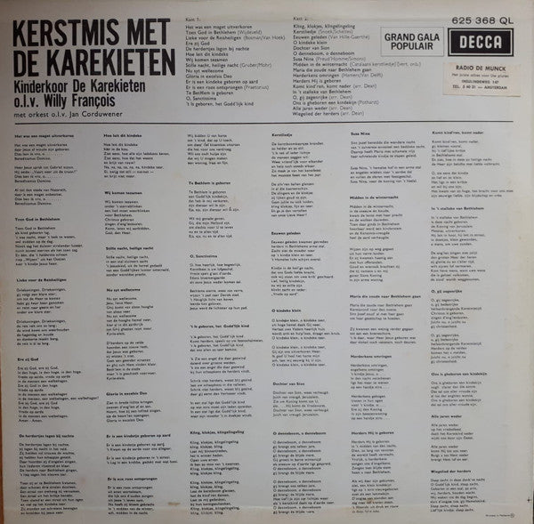 Kinderkoor De Karekieten - Kerstmis Met De Karekieten (LP)