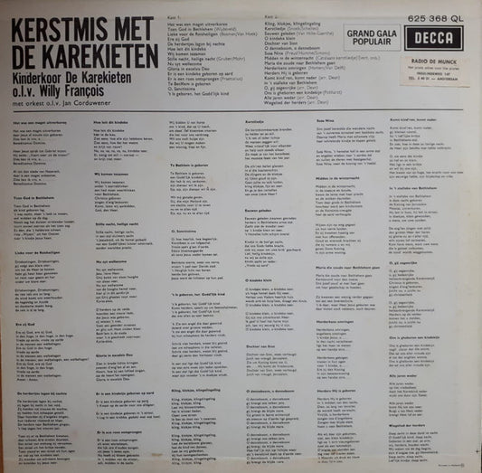 Kinderkoor De Karekieten - Kerstmis Met De Karekieten (LP)