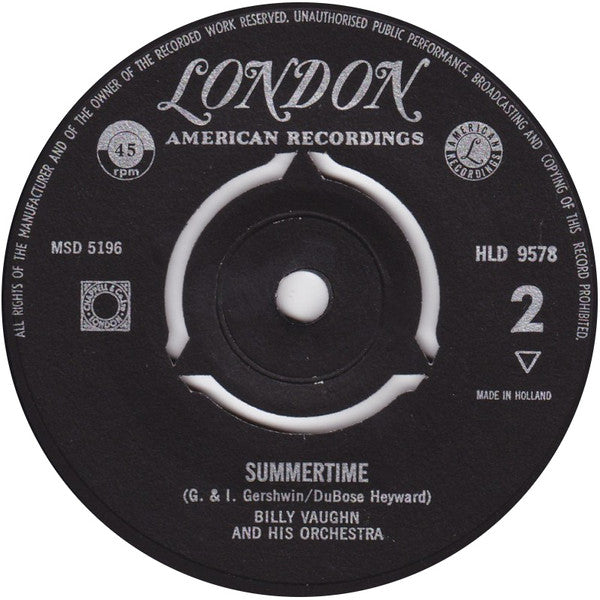 Billy Vaughn And His Orchestra - A Swingin' Safari Vinyl Singles Vinyl Very Good (VG) <br> Hoes Generic