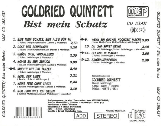 Goldried Quintett - Bist Mein Schatz... (CD) Compact Disc Vinyl Zeer Goed / Hoesje Goed "VINYLSINGLES.NL"