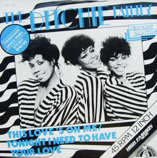 Ritchie Family - This Love's On Me Vinyl Singles Vinyl Very Good (VG) <br> Hoes Good Plus (G+)