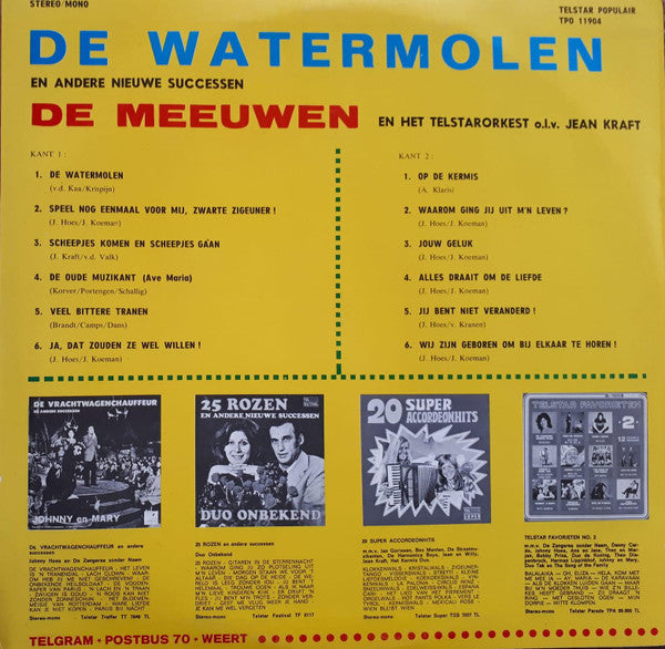 Meeuwen - De Watermolen En Andere Successen (LP) Vinyl LP Vinyl Very Good (VG) <br> Hoes Good Plus (G+)