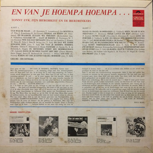 Tonny Eyk - En Van Je Hoempa Hoempa... (LP)