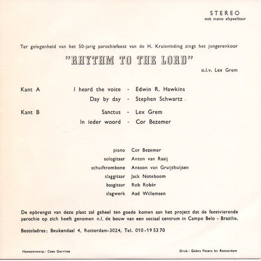 Jongerenkoor Rhythm To The Lord - I Heard The Voice Of Jesus