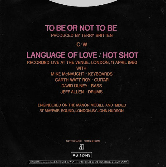 B. A. Robertson - To Be Or Not To Be