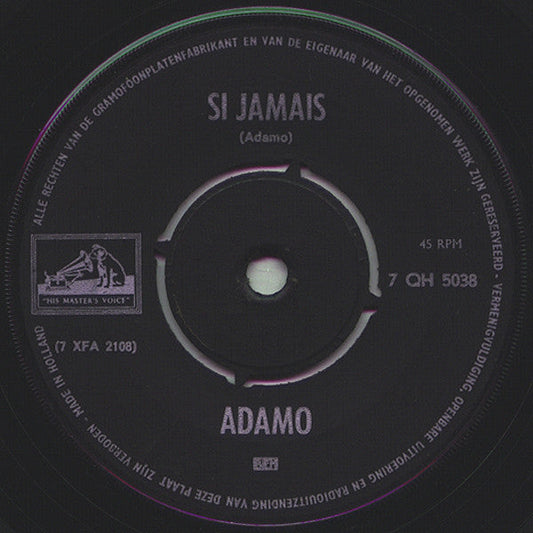 Adamo - Quand Les Roses 39808 Vinyl Singles Vinyl Zeer Goed / Hoesje Generic "VINYLSINGLES.NL"