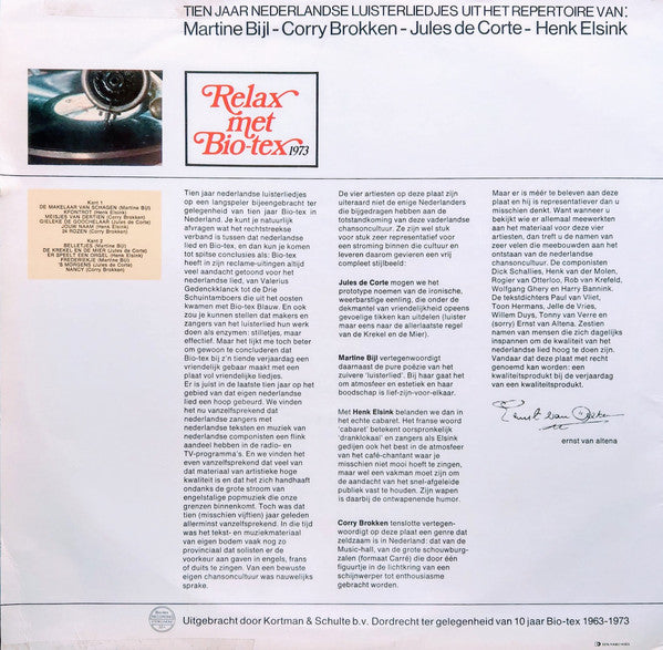 Various - 10 Jaar Nederlandse Luisterliedjes (LP) Vinyl LP Vinyl Very Good (VG) <br> Hoes Good Plus (G+)