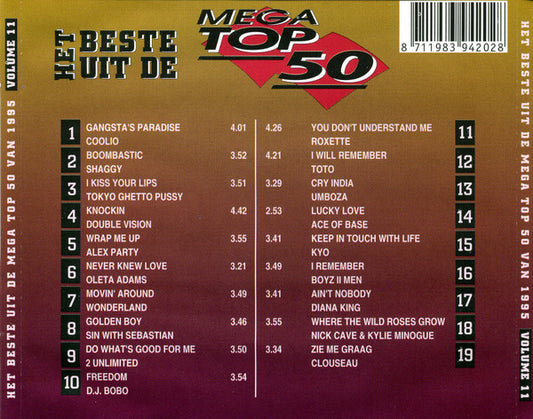 Various - Het Beste Uit De Mega Top 50 Van Volume 1995 (CD) Compact Disc Goede Staat "VINYLSINGLES.NL"