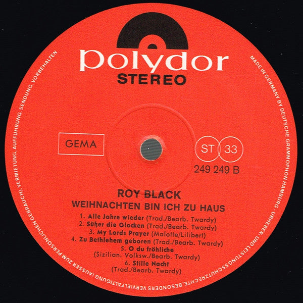 Roy Black - Weihnachten Bin Ich Zu Haus (LP) Vinyl LP