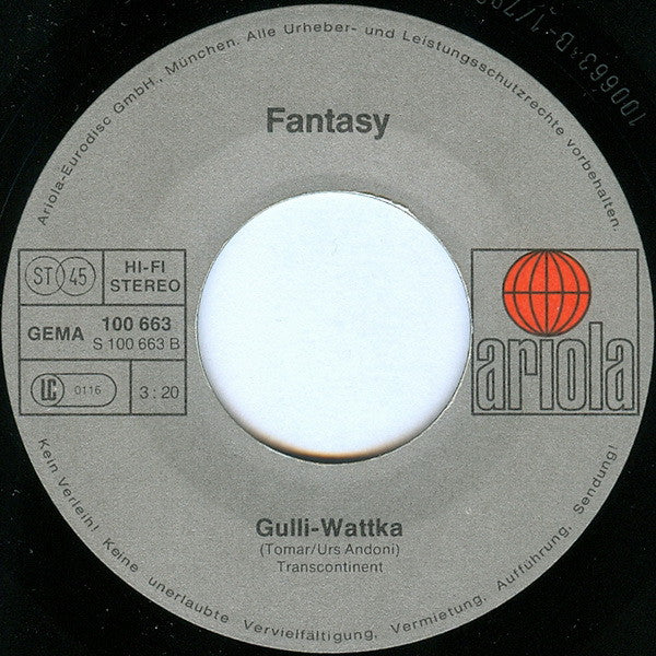 Fantasy - Singerman Vinyl Singles Vinyl Very Good (VG) <br> Hoes Good Plus (G+)