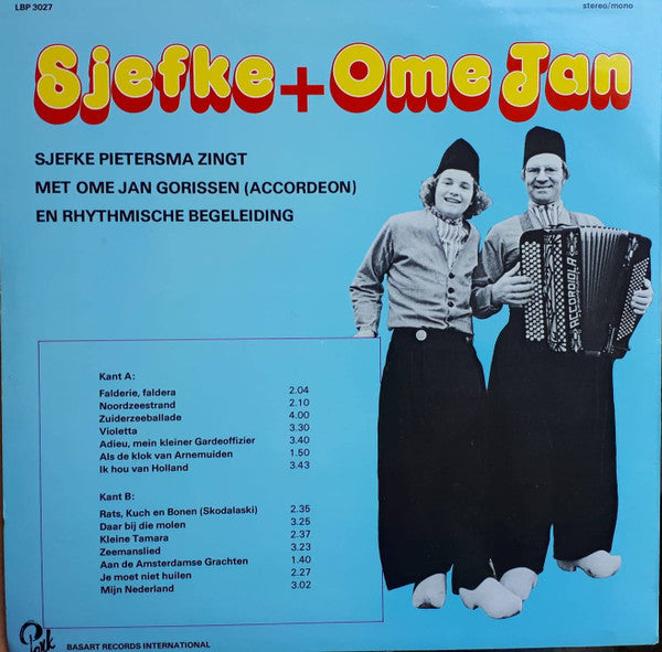Sjefke En Uncle Jan - Sjefke + Ome Jan (LP) Vinyl LP Vinyl Very Good (VG) <br> Hoes Good Plus (G+)