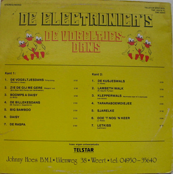 Electronica's - De Vogeltjes-Dans (LP) Vinyl LP Vinyl Very Good (VG) <br> Hoes Good Plus (G+)