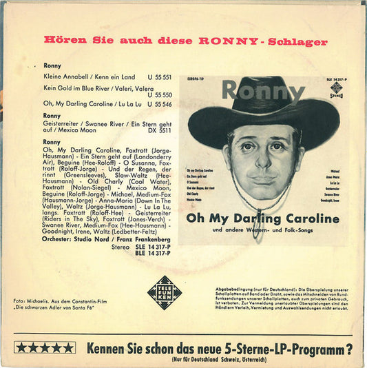 Ronny - Darling, Good Night Vinyl Singles Vinyl Zeer Goed / Hoesje Goed "VINYLSINGLES.NL"