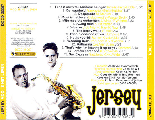 Jersey - Mooi Is Het Leven (CD) Compact Disc Goede Staat "VINYLSINGLES.NL"
