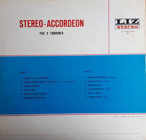 2 Torrini's - Stereo-Accordeon Vinyl LP Vinyl Very Good (VG) <br> Hoes Good Plus (G+)