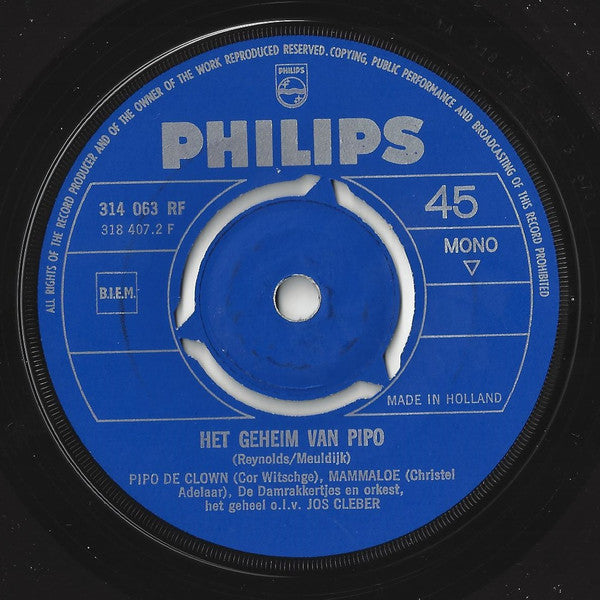 Pipo De Clown - Het Pipo-Lied Vinyl Singles Vinyl Very Good (VG) <br> Hoes Good Plus (G+)