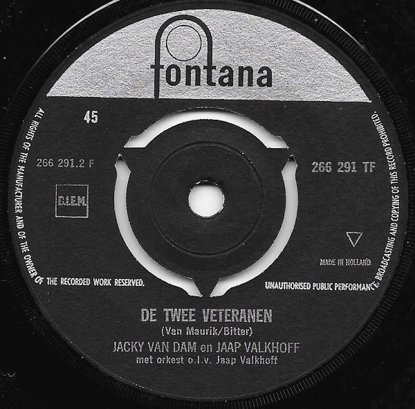 Jacky Van Dam - Hand In Hand, Kameraden Vinyl Singles Vinyl Goed / Hoes Generic