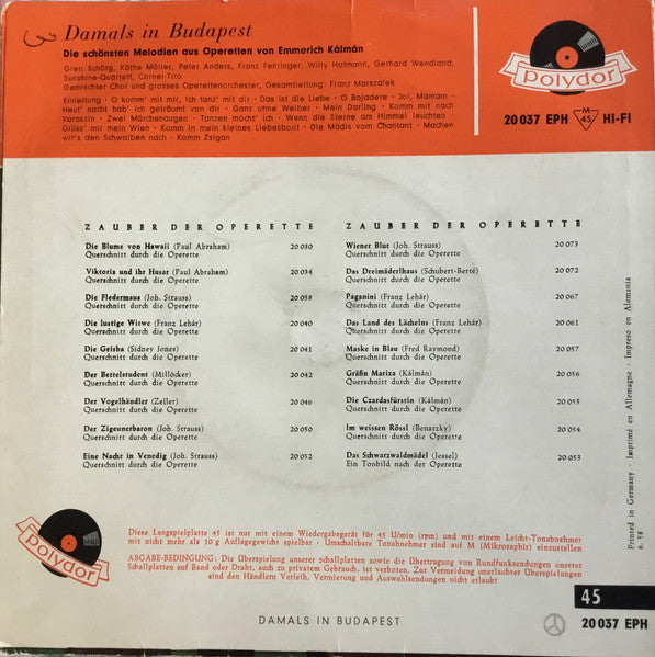 Emmerich Kálmán - Damals In Budapest