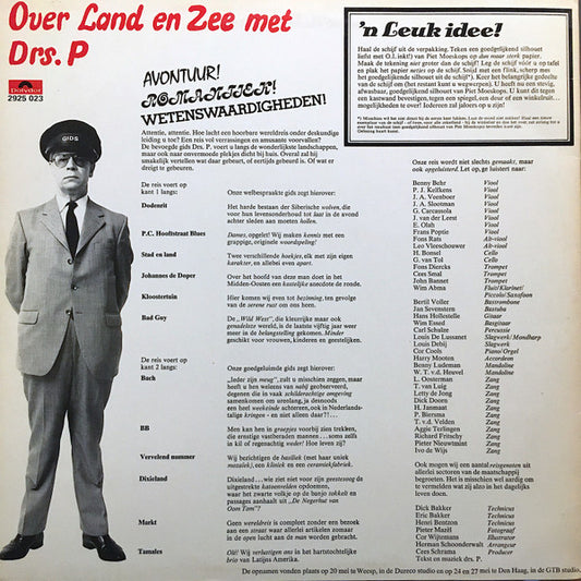 Drs. P - Over Land En Zee Met Drs. P (LP) Vinyl LP Vinyl Zeer Goed / Hoesje Goed "VINYLSINGLES.NL"