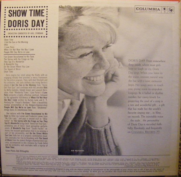 Doris Day - Show Time (LP) Vinyl LP Vinyl Very Good (VG) <br> Hoes Good Plus (G+)