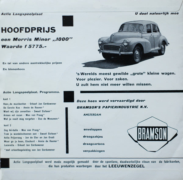 Various - Actie Langspeelplaat (**") Vinyl LP 10" Vinyl Very Good (VG) <br> Hoes Good Plus (G+)