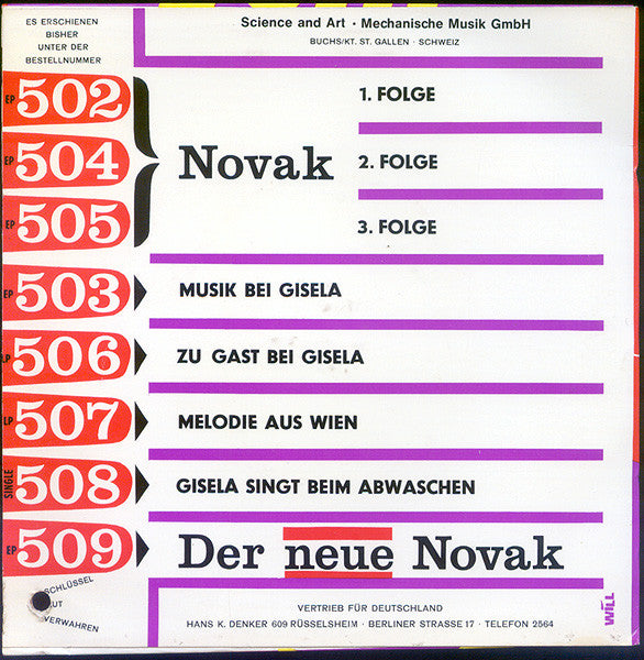 Gisela Jonas - Aber Der Novak Lässt Mich Nicht Verkommen Vinyl Singles Media: VG <br> Hoes: G+