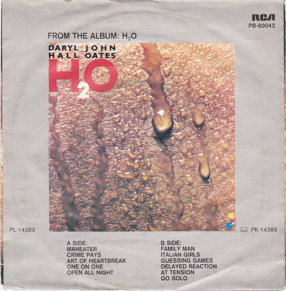 Daryl Hall & John Oates - Family Man Vinyl Singles Vinyl Very Good (VG) <br> Hoes Good Plus (G+)