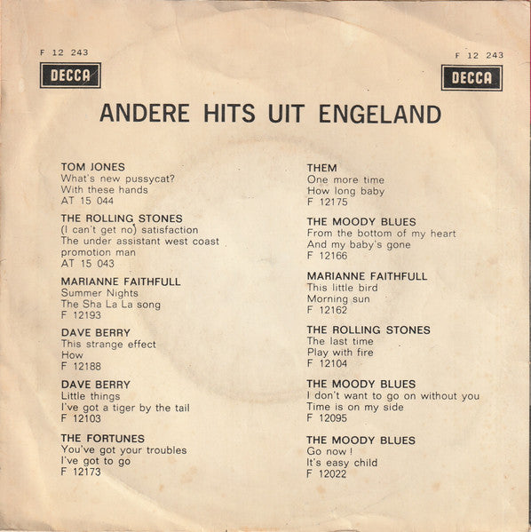 Fortunes - Here It Comes Again 40855 Vinyl Singles Vinyl Very Good (VG) <br> Hoes Good Plus (G+)