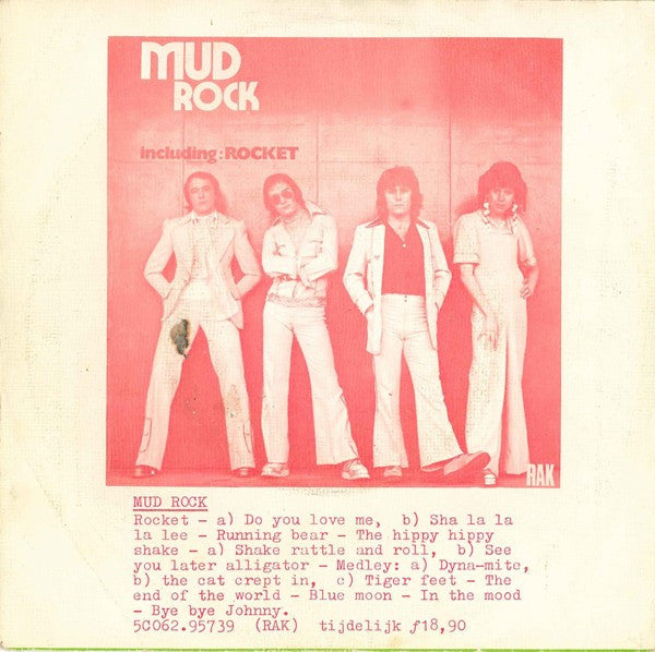 Mud - Lonely This Christmas Vinyl Singles Vinyl Very Good (VG) <br> Hoes Good Plus (G+)