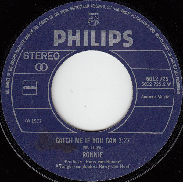 Ronnie - Rickety Rock Vinyl Singles Vinyl Very Good (VG) <br> Hoes Good Plus (G+)