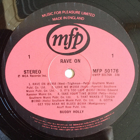 Buddy Holly - Rave On (LP) Vinyl LP Vinyl Zeer Goed / Hoesje Goed "VINYLSINGLES.NL"