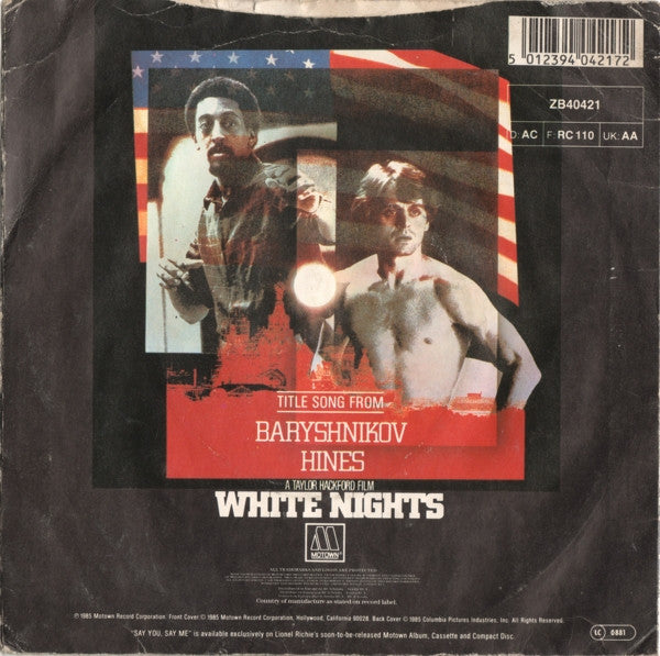 Lionel Richie - Say You, Say Me 42872 Vinyl Singles Vinyl Very Good (VG) <br> Hoes Good Plus (G+)