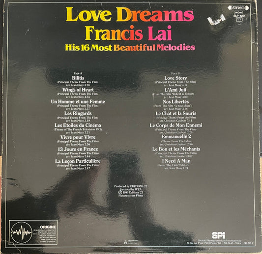 Francis Lai - Love Dreams (LP)
