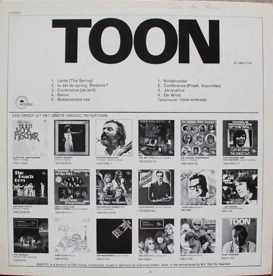 Toon Hermans - Toon (LP) Vinyl LP Vinyl Zeer Goed / Hoesje Goed "VINYLSINGLES.NL"
