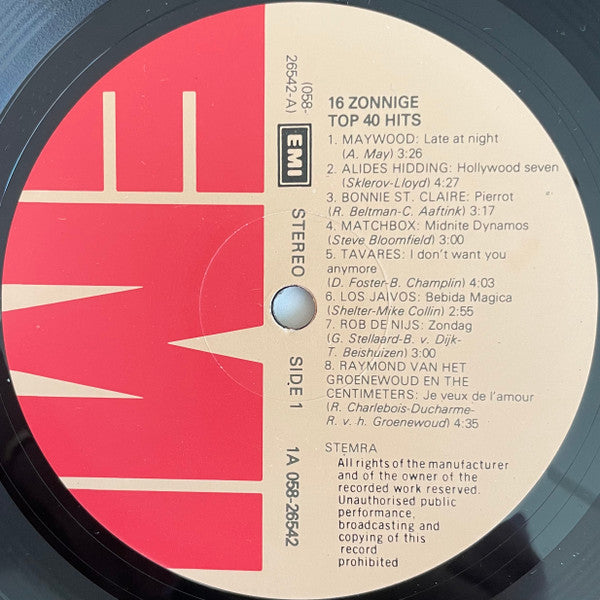 Various - 16 Zonnige Top 40 Hits (LP) 90057 Vinyl LP